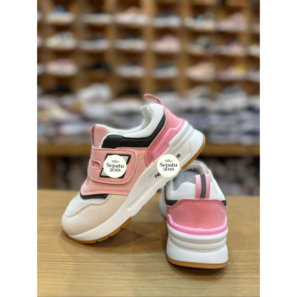 SEPATU ANAK PEREMPUAN NB 997H PINK PREMIUM MODEL PEREKAT