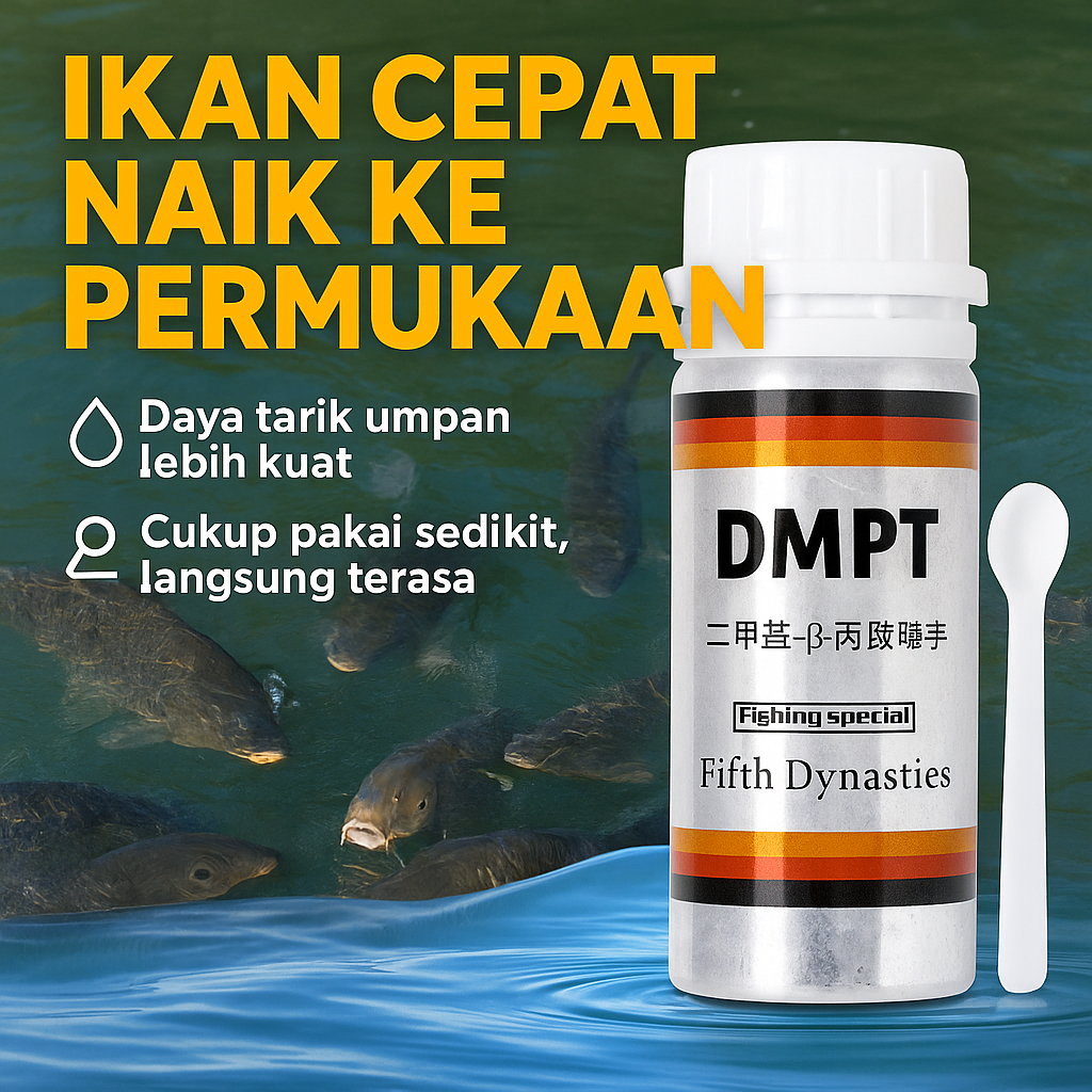 DMPT Serbuk Perangsang Ikan 60g – Atraktan Umpan Pancing Kolam & Lomba