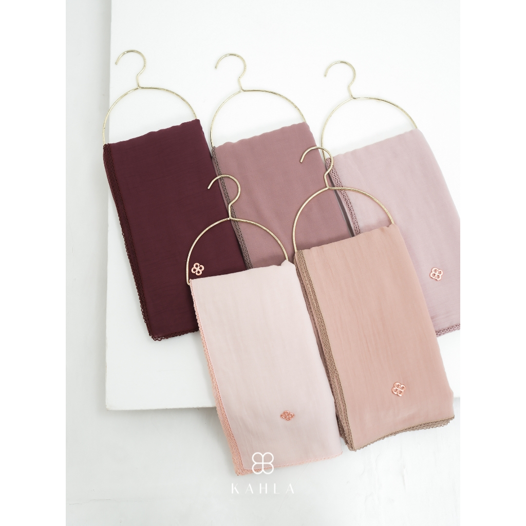 KAHLA Amara Voal Miracle 140x140 Crochet Neci | Hijab Voal Premium Syari | Jilbab Segiempat Jumbo