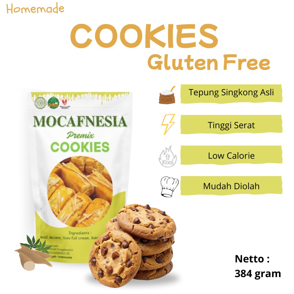 Mocafnesia Premix Cookies Gluten Free Tepung Singkong Bebas Gluten Praktis