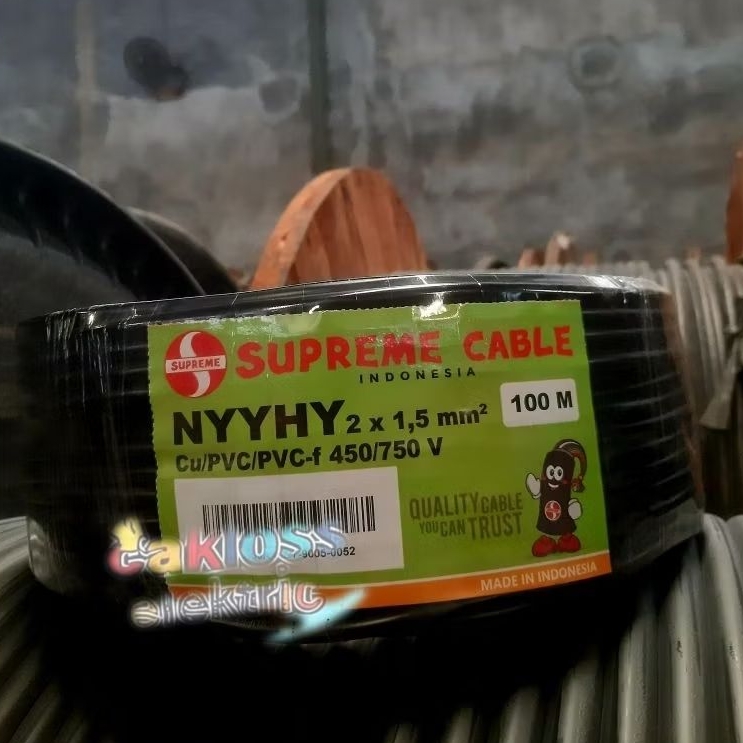 Kabel Serabut isi 2 NYYHY 2x1,5mm SUPREME / @100m NYYHY 2x1.5mm 2x1.5 mm