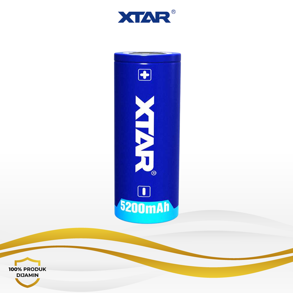 XTAR Baterai 26650 Rechargeable Li-Ion 3.6V 5200mAh 1 PCS