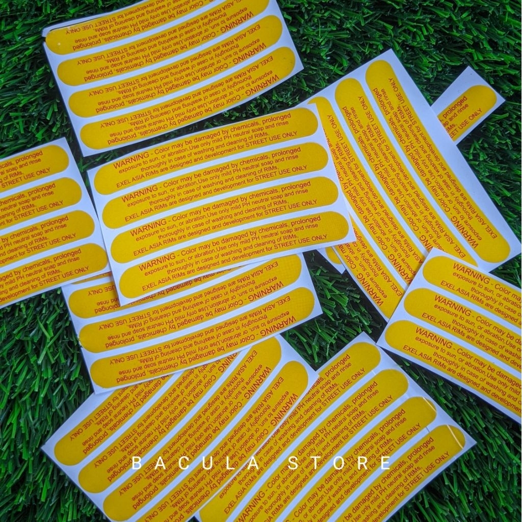 (HARGA SEPASANG)  STIKER VELG TK EXCEL ASIA