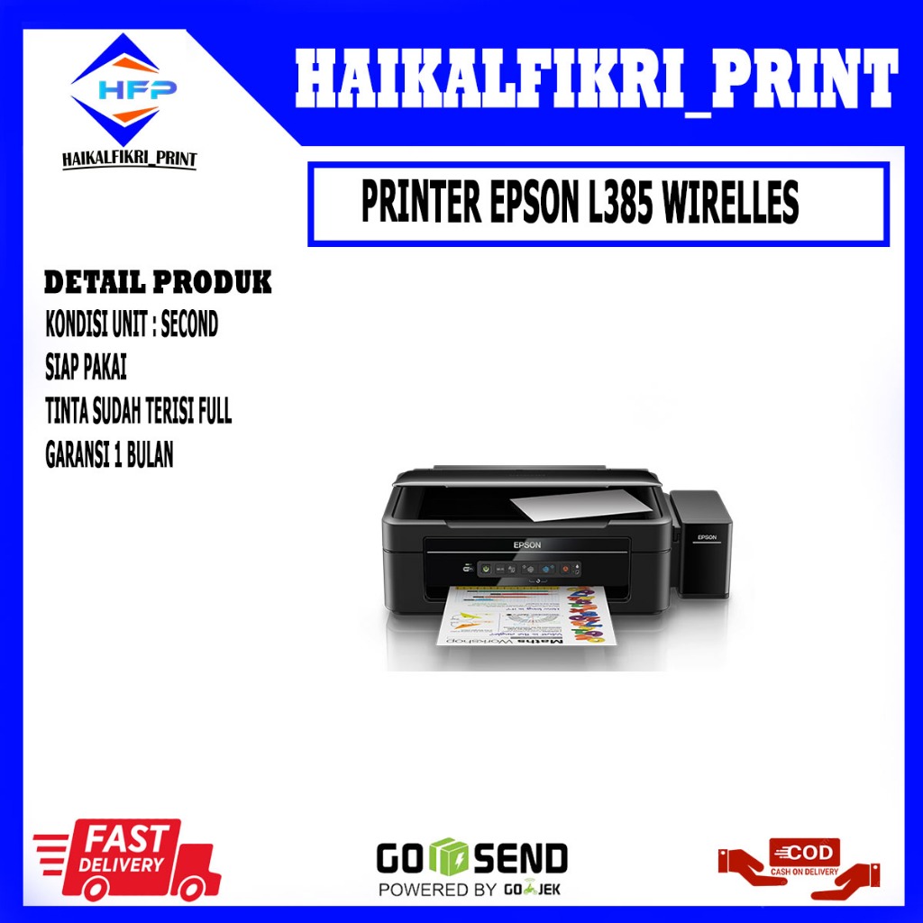 Printer Epson L385 wifi all in one Unit Printer Epson L385