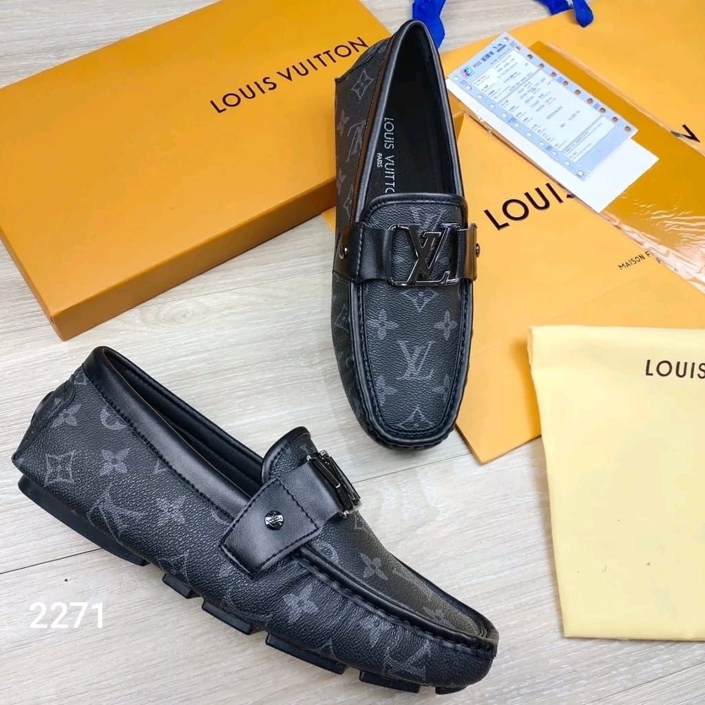 sepatu loafer/sepatu kulit kerja pria LV