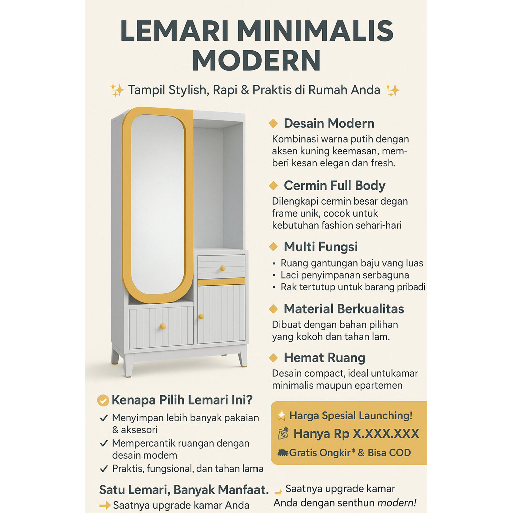 lemari minimalis modern