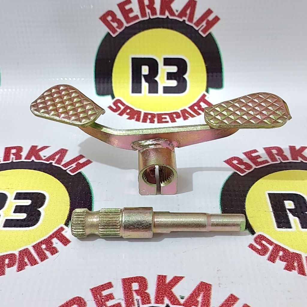 As pedal dan pedal gigi maju mundur gearbox girbok Kaisar (1set/As 13mm) motor roda tiga -Sedia spar
