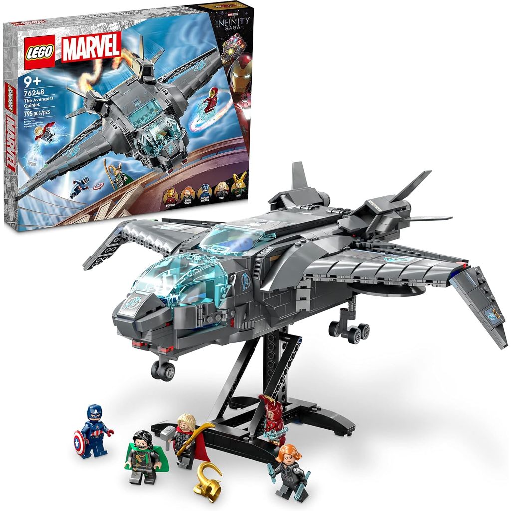 LEGO Marvel Avengers Quinjet 76248 9+ || LEGO Marvel Quinjet 76248 With 5 Minifigures