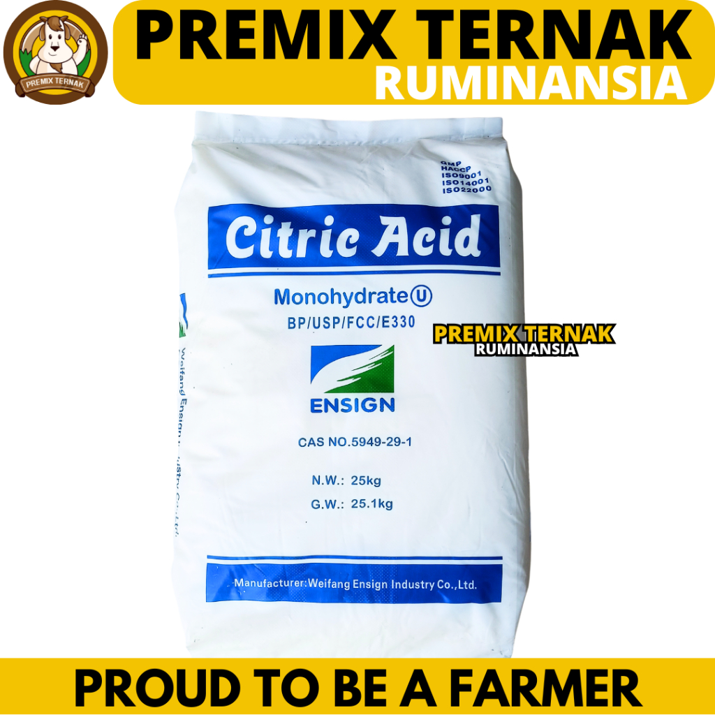 CITRIC ACID MONOHYDRATE - Sitrun Food grade - Sitrun Makanan - Asam Sitrat - Citrun Acid Monohydrate