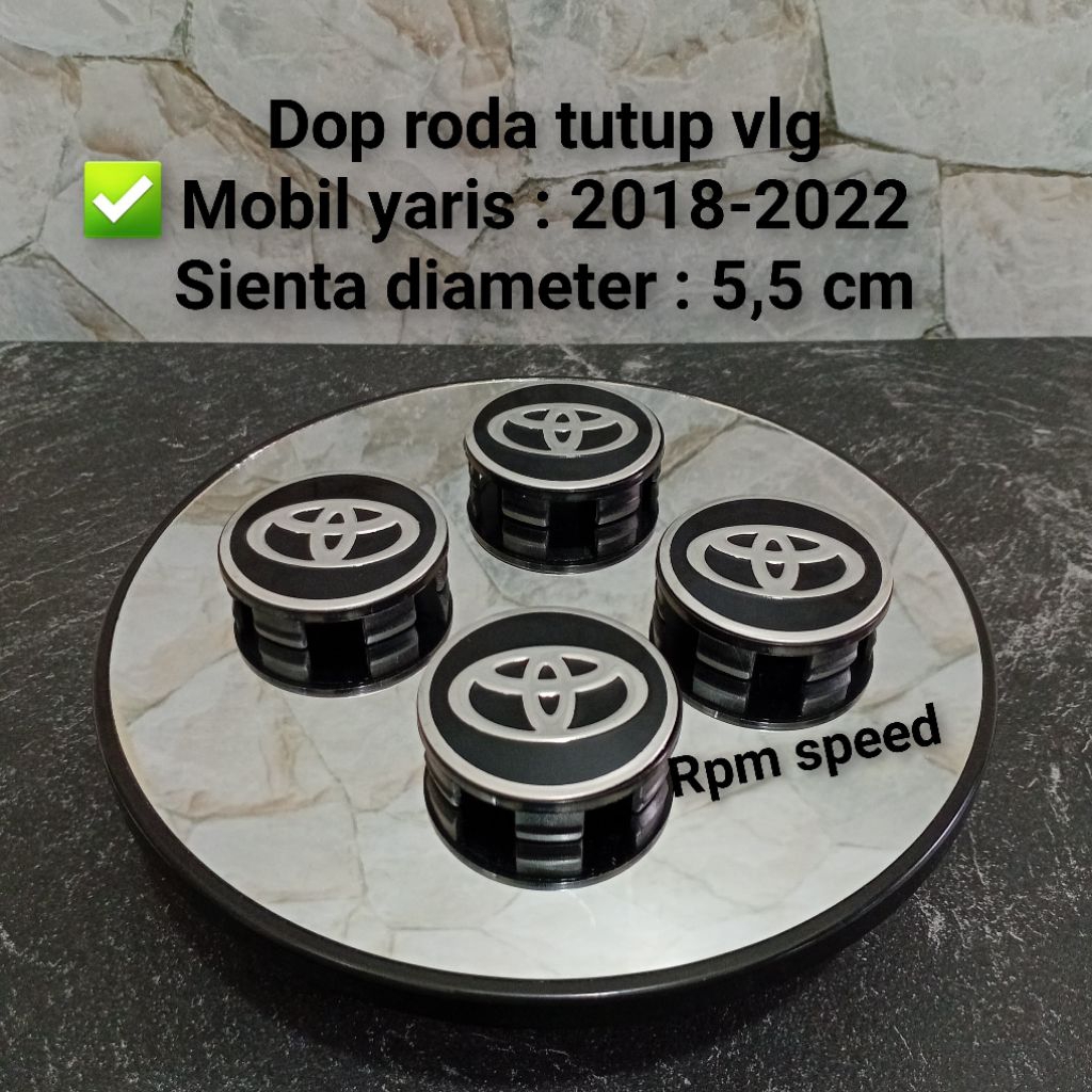 ( COD✅️ ) dop roda tutup velg mobil YARIS 2018-2022 SIENTA diameter 5,5 cm harga satuan.