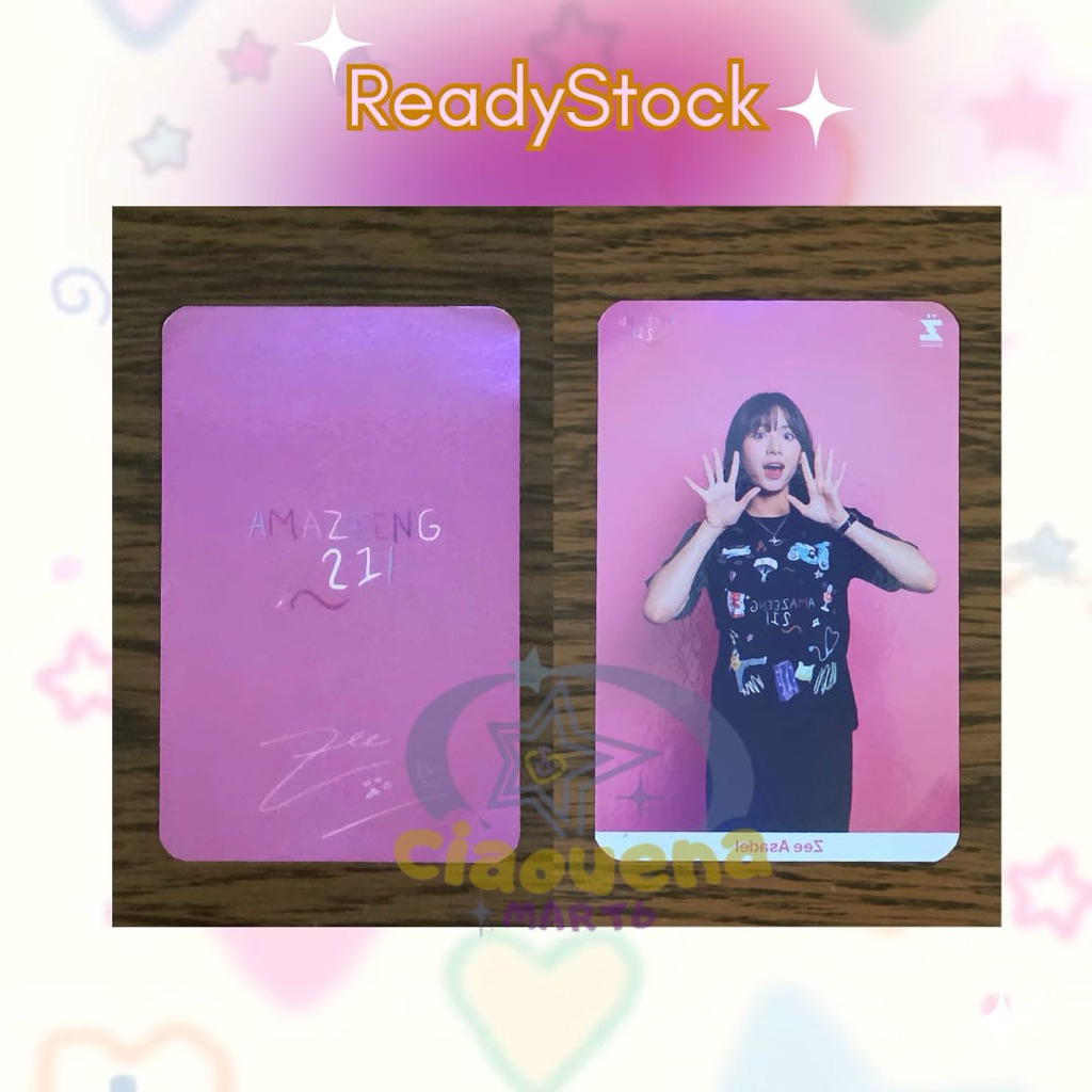 PHOTOCARD PC OFFICIAL - MERCHANDISE ZEEMOTION ID (AMAZEENG 21) - AZIZI SHAFA ASADEL (ZEE)