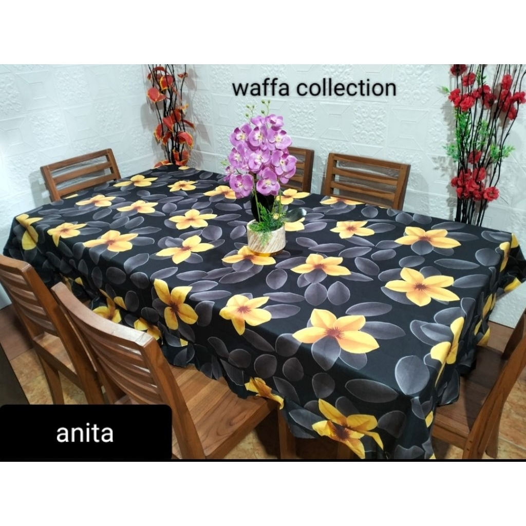 Taplak Meja Makan Kain Rumbai Katun 140x220 Cm