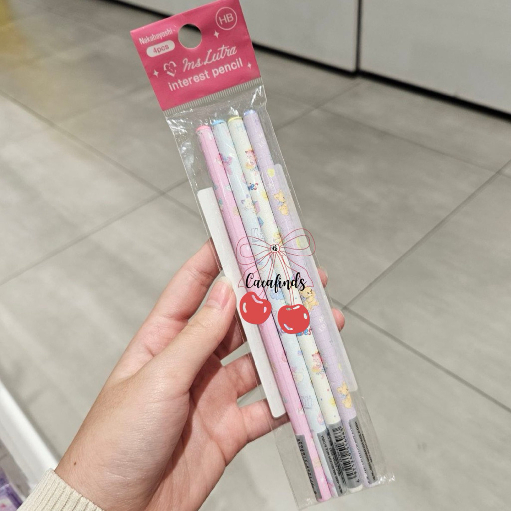 

OHSOME x Ms Lutra‼️Interest Pencil / Pensil HB Nakabayashi Cute Motif Series (4pcs)