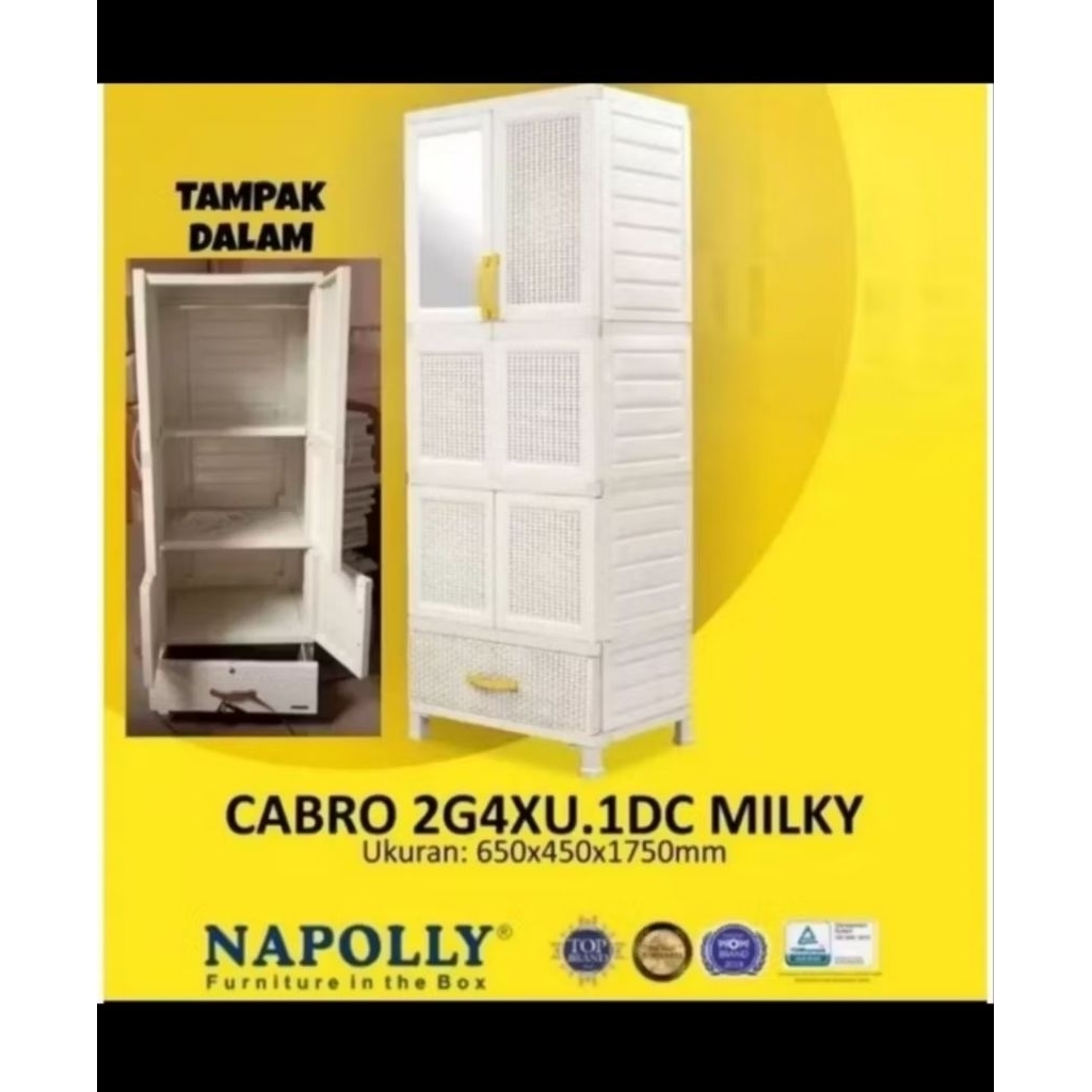 Lemari plastik Napolly Cabro 2G4XU.1DC