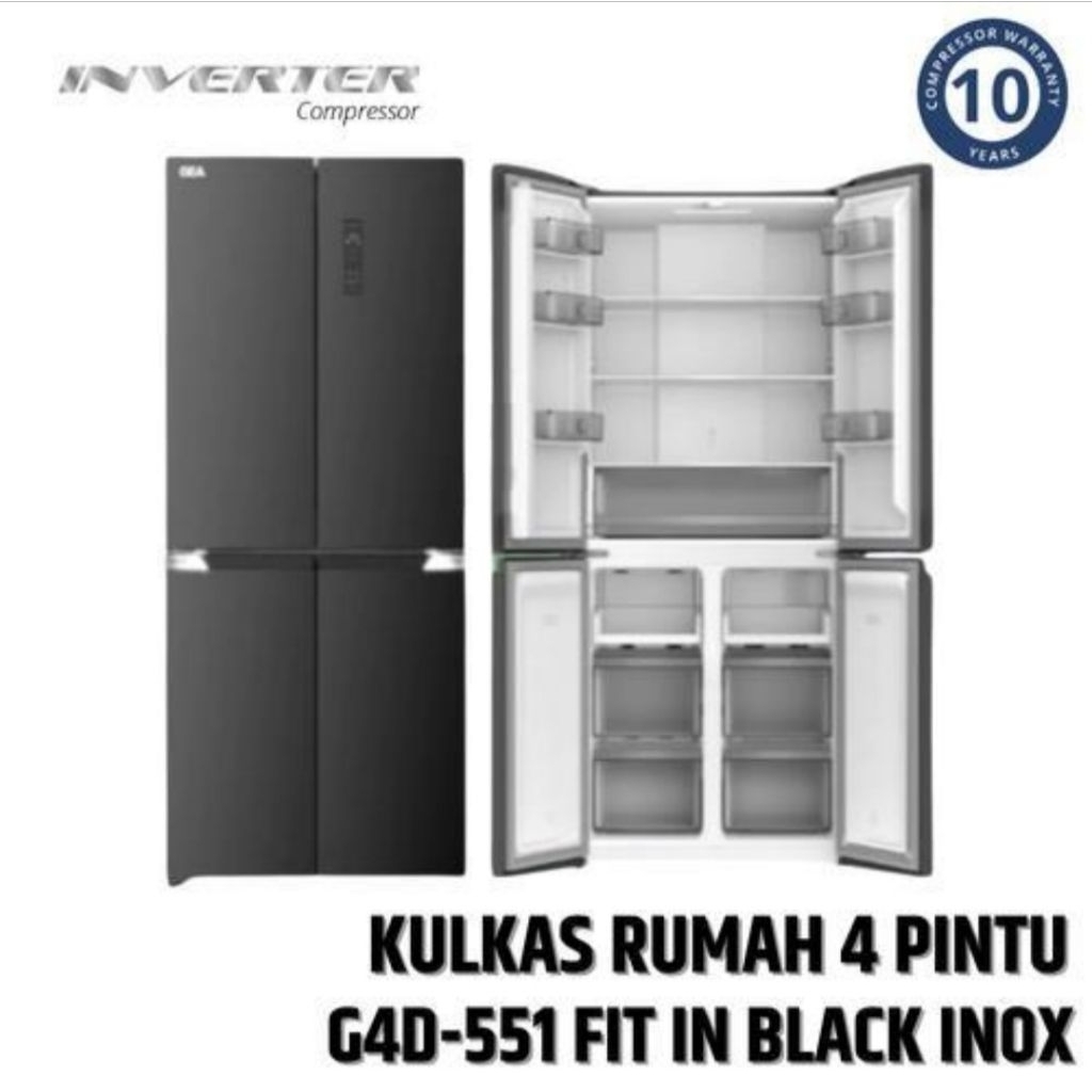 KULKAS GEA 4 PINTU INVERTER G4D-551 551LITER