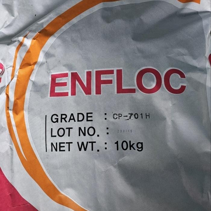 Flokulan Polimer cation(ENFLOC CP- 701H) Korea)/10kg WWTP memperbesar flok