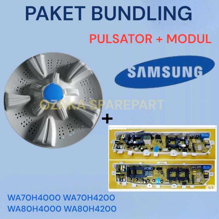 PAKET BUNDLING Pulsator + modul mesin cuci Samsung WA70V3 WA70V4 WA65V3 WA80V3 WA80V4 WA80V7 WA90F4