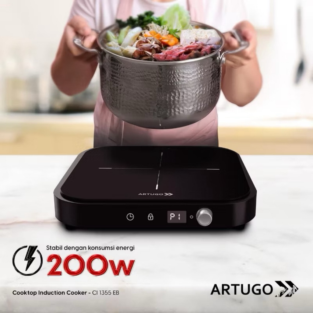 INSTANT Kompor listrik Artugo Portable Induction CI 1355 EB - Kompor induksi - Special freemir Kompo