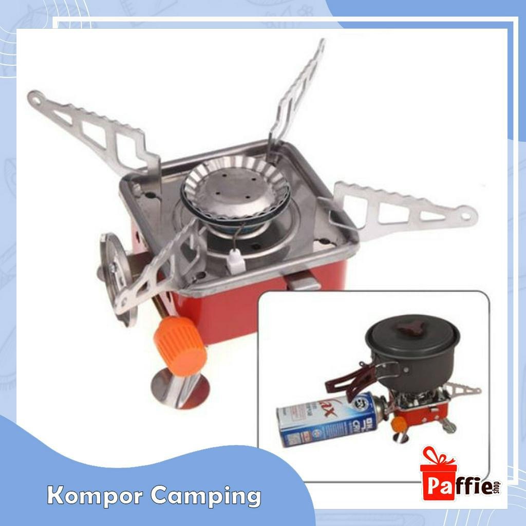 Kompor camping portable mini kotak tabung gas kovar set masak / kompor mini
