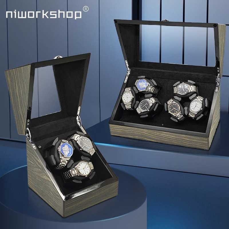 Kotak Display Jam Tangan Putar Watch Winder Display Box 3 / 6 Slot