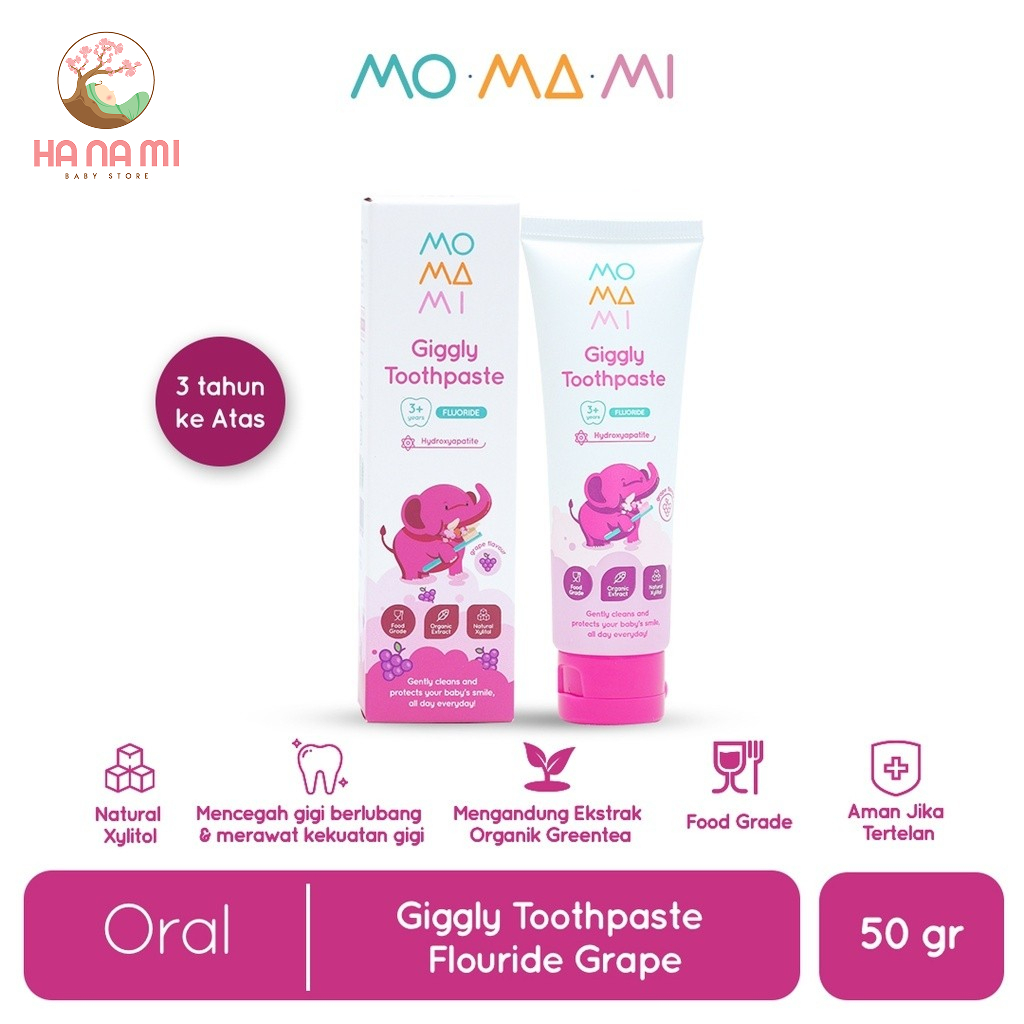 Momami Giggly Toothpaste / Momami Giggly Toothpaste Flouride / Pasta Gigi / Odol Anak