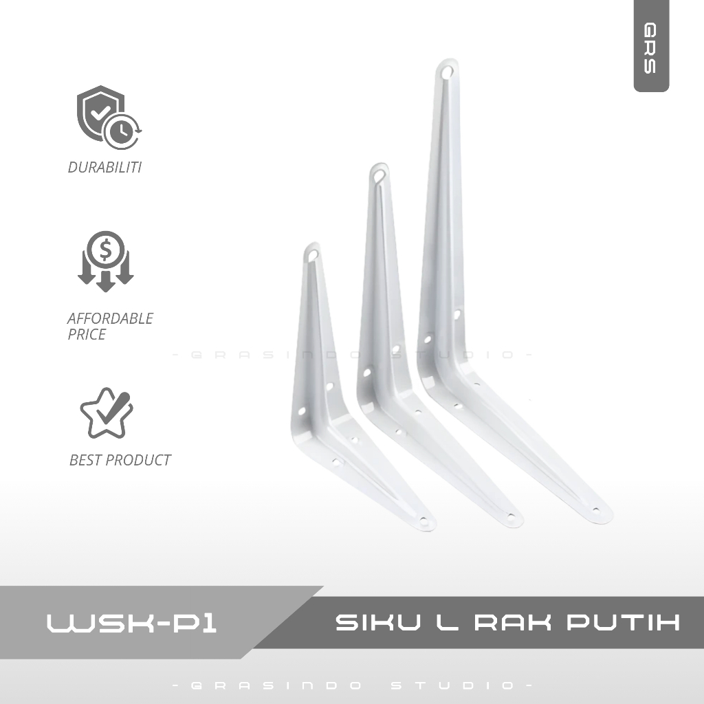 Wilmer Siku L Rak Dinding , Siku Rak Dinding , Siku Penyangga Rak Dinding