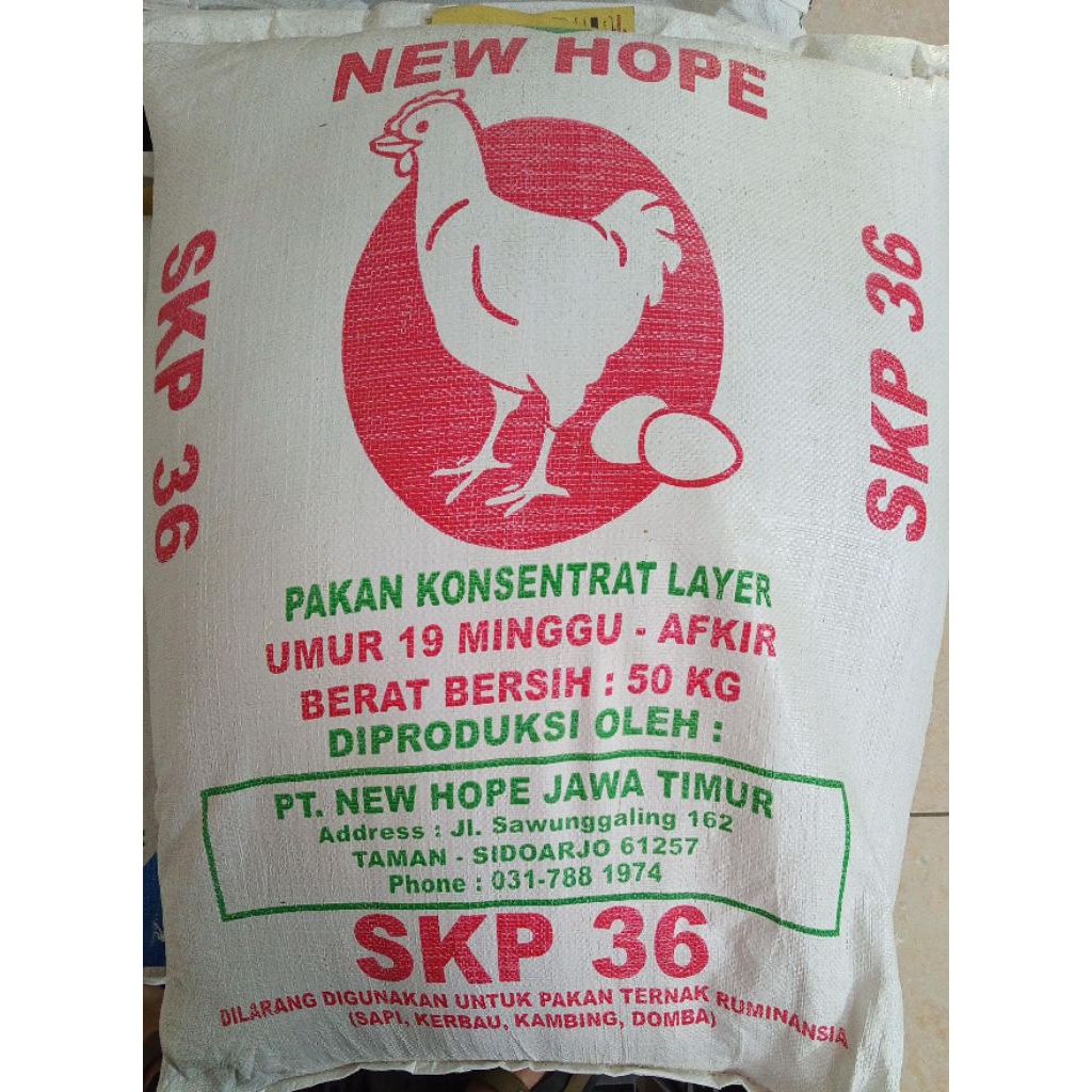 Konsentrat ayam petelur SKP36 kemasan 50kg
