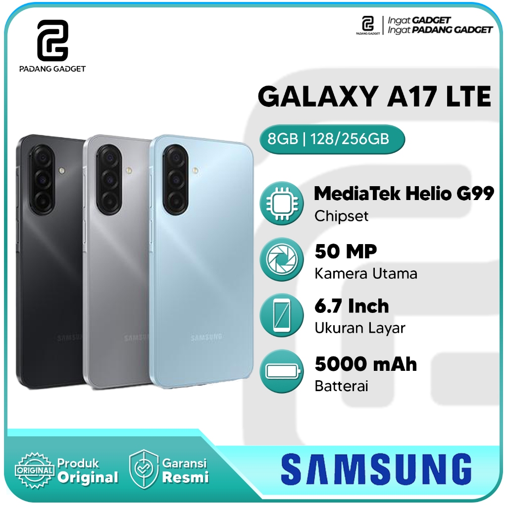 Samsung Galaxy A17 4G 4/128GB 8/128GB 8/256GB Hp Android Smartphone Original Baru Garansi Resmi