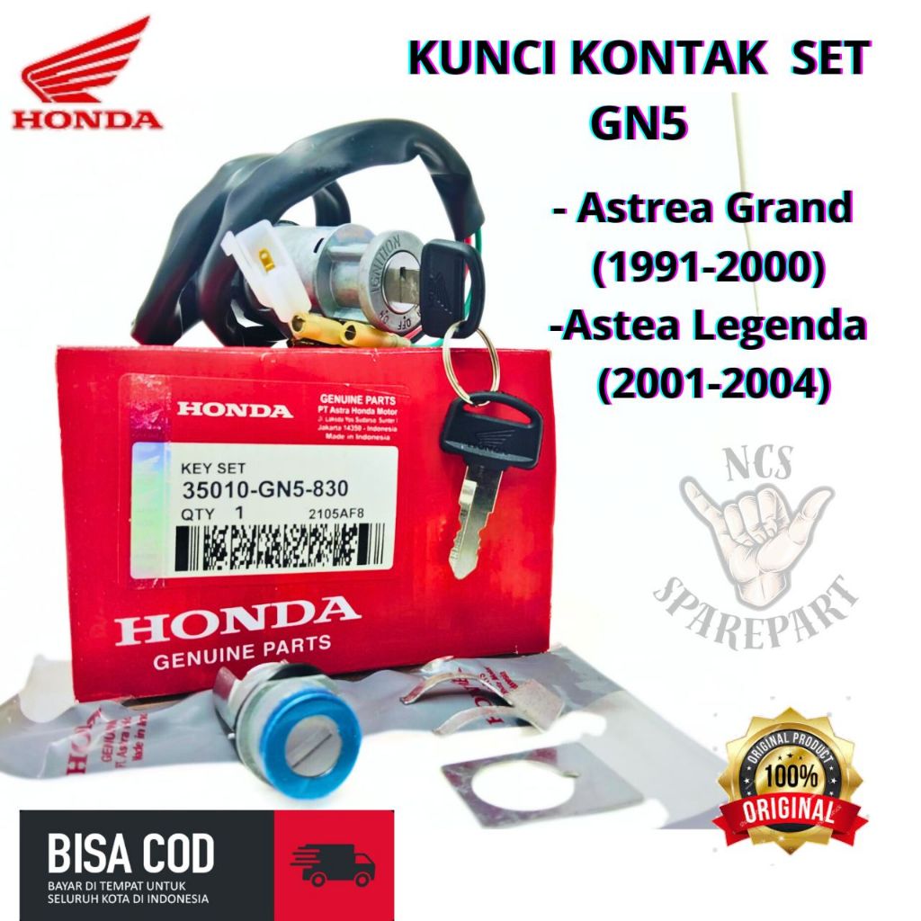 KUNCI KONTAK SET HONDA KODE GN5 MOTOR ASTREA GRAND ASTREA LEGENDA 1000% KUALITAS ORIGINAL