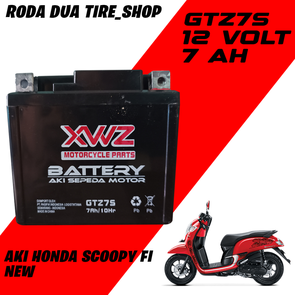 AKI KERING GTZ7S BUAT MOTOR HONDA SCOOPY FI NEW
