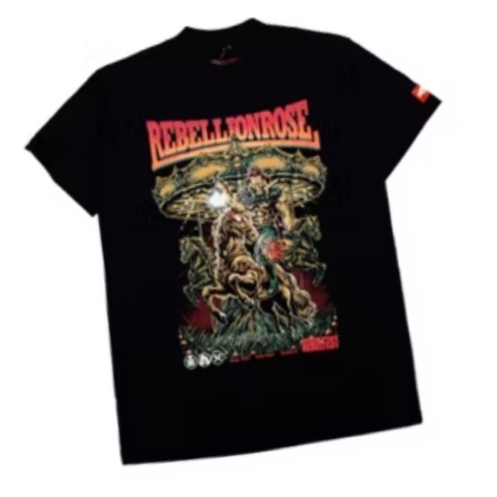 REBELLION ROSE (T-SHIRT) HCYDTD (BLACK)