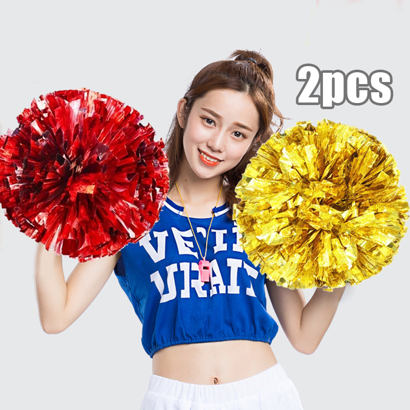 2pcs Pom Pom Cheerleader Bunga Cheerleader Pom Pom Pemandu Sorak