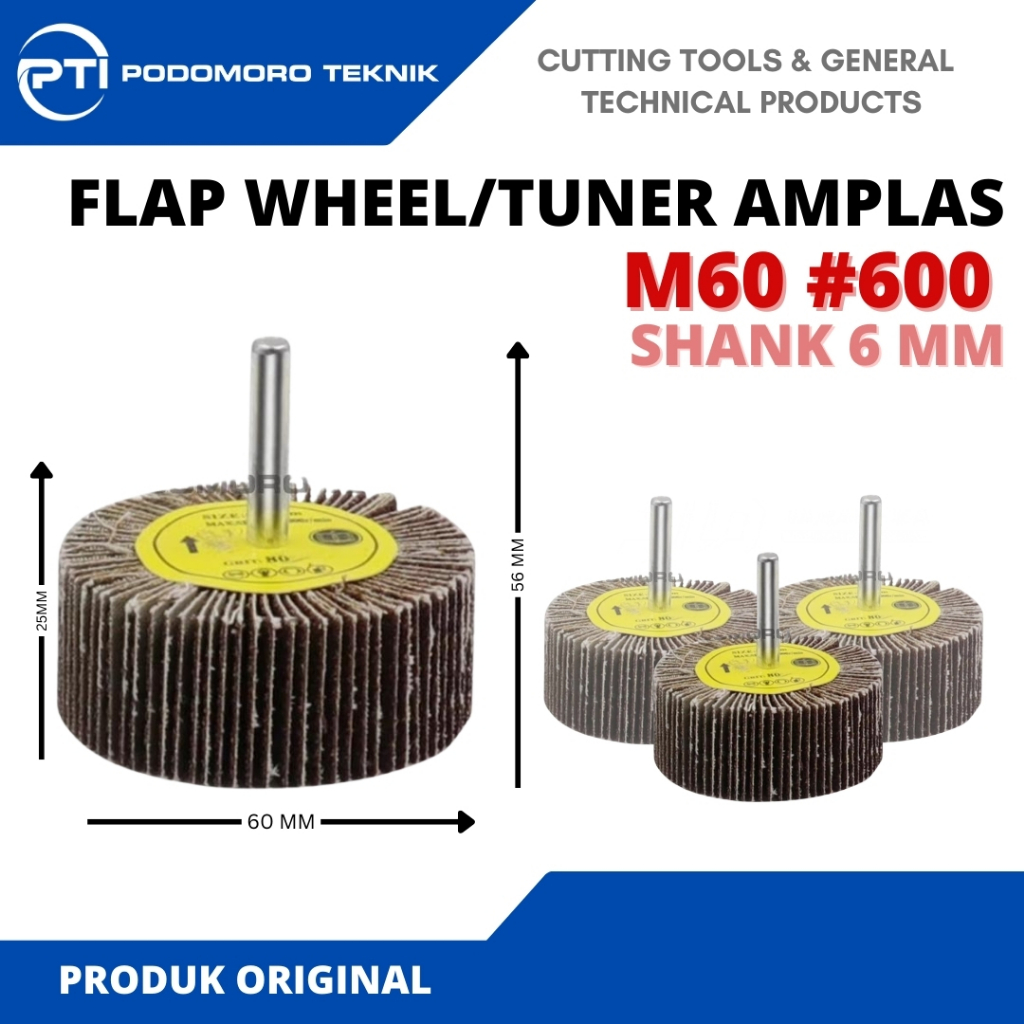 Tuner Amplas #600 M60 Amplas Buffing / Rotary Fan Grinder / Mata Kipas Gerinda Amplas Susun 60mm Sha