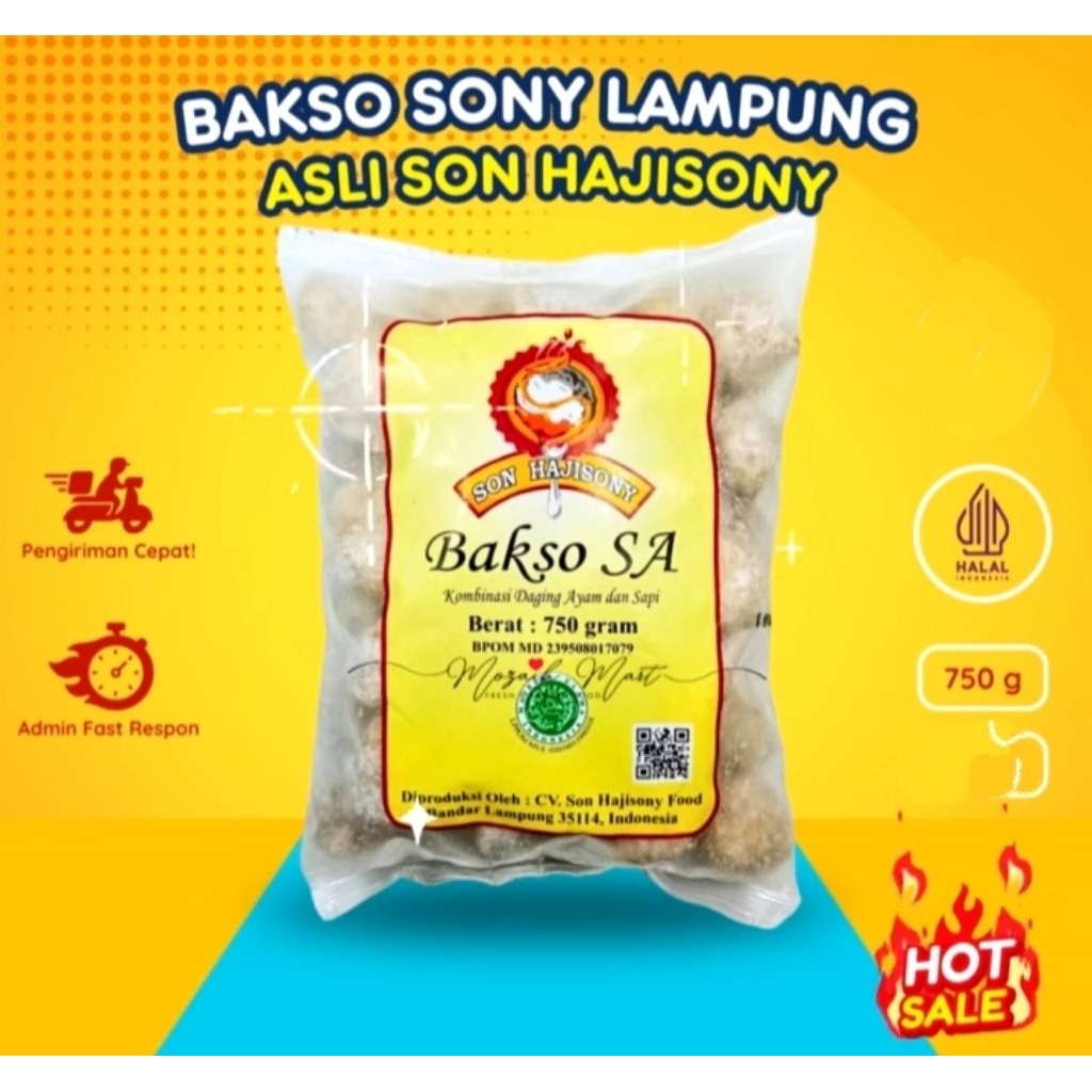 Bakso Sony son original Lampung+bumbu bakso sapi mix ayam
