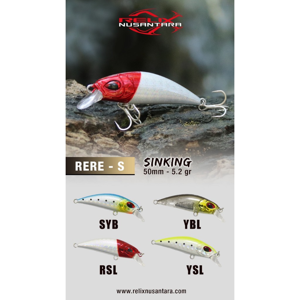 Umpan Pancing Minnow RERE Minnow Relix Nusantara Lure Relix Sinking