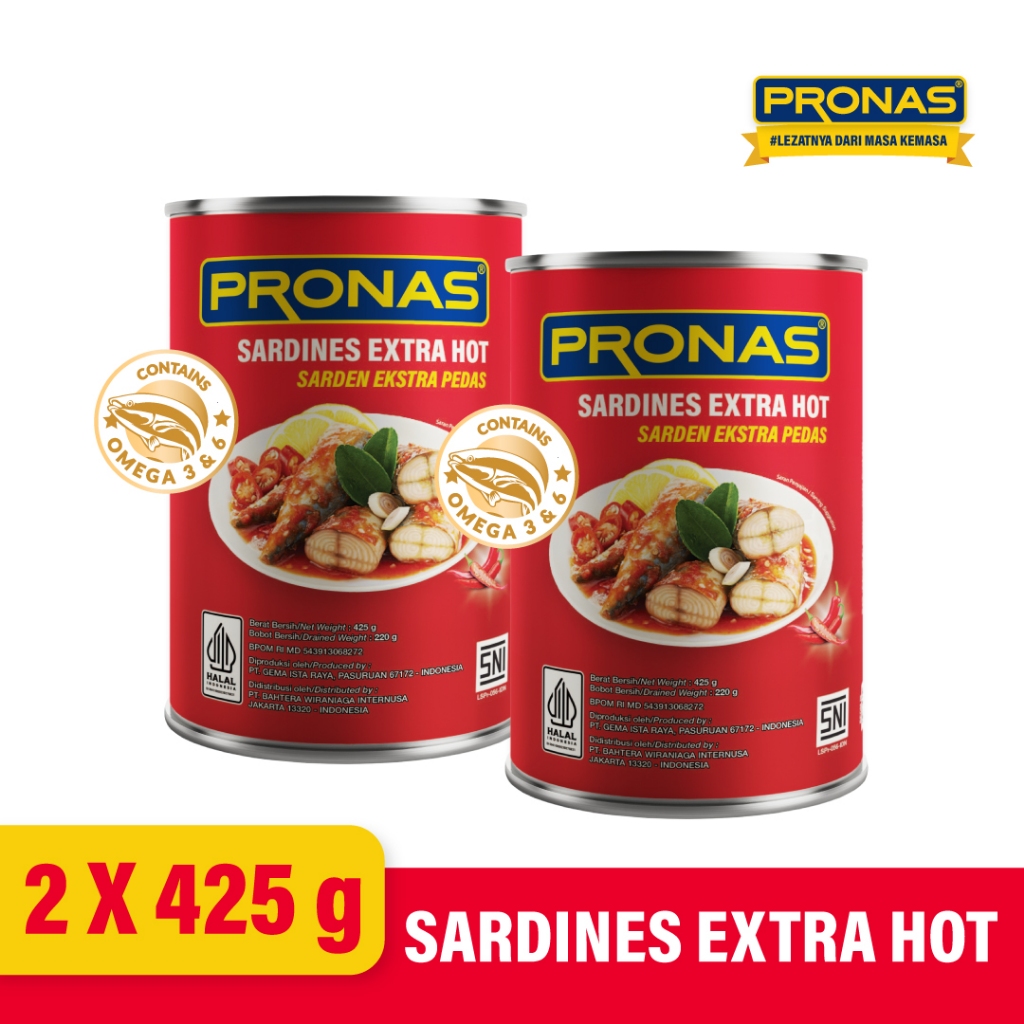 

PRONAS Sarden Extra Hot 425 g Bundling 2 pcs