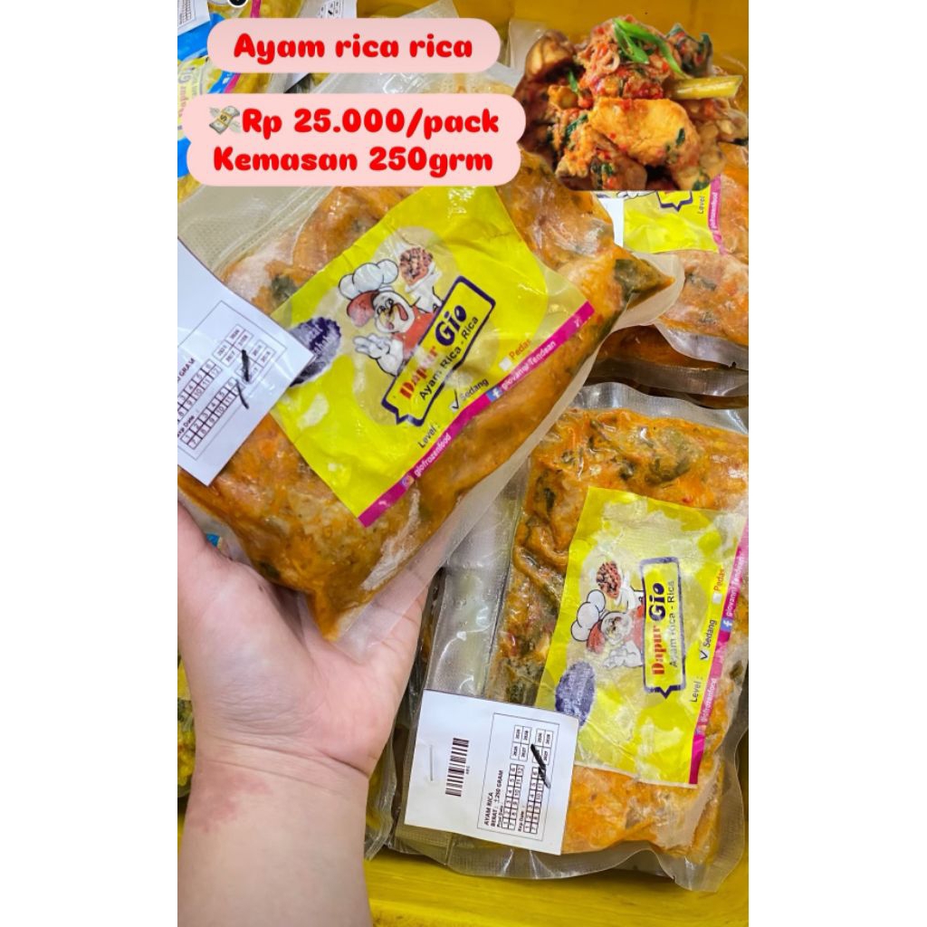 

ayam rica rica siap makan 250 gram merk gio