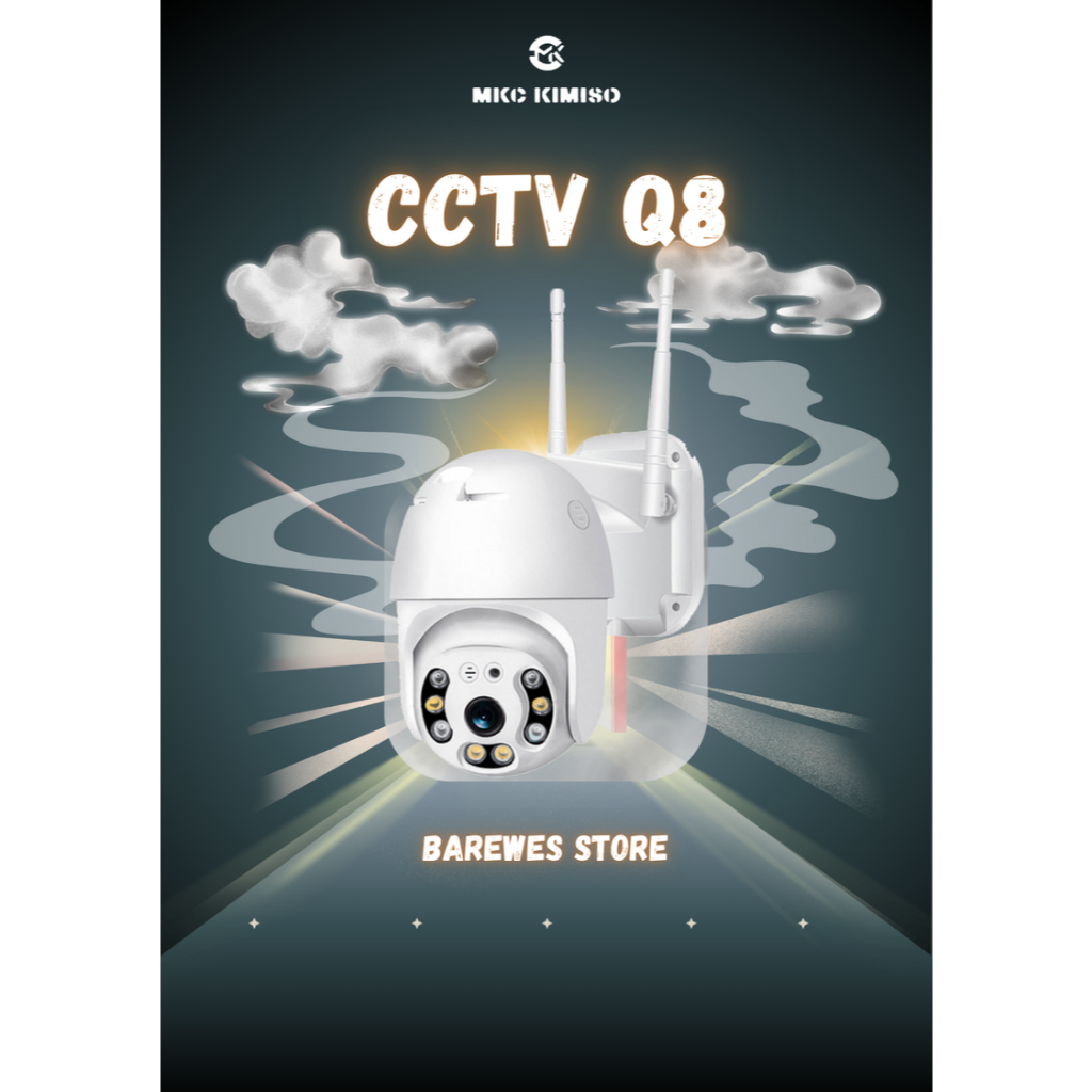 CCTV Q8 CAMERA INTELLIGENT SMART CAMERA WIFI V380 PRO 8MP