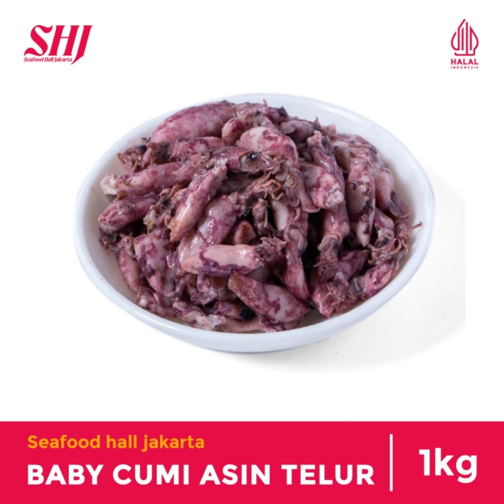 

Baby Cumi Asin Telur Bersih Siap Masak 100gr/250gr/500gr/1kg Ikan