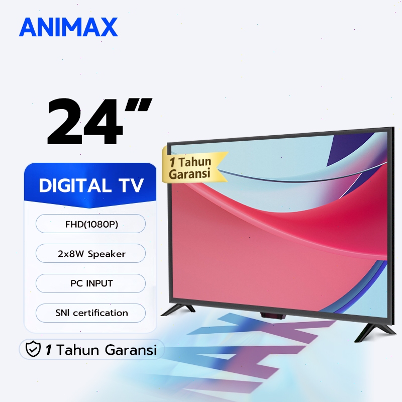 Animax TV LED 24 inch Digital TV LED 24 inch HD Ready Digital LED Televisi Monitor (TCLG-W24A)