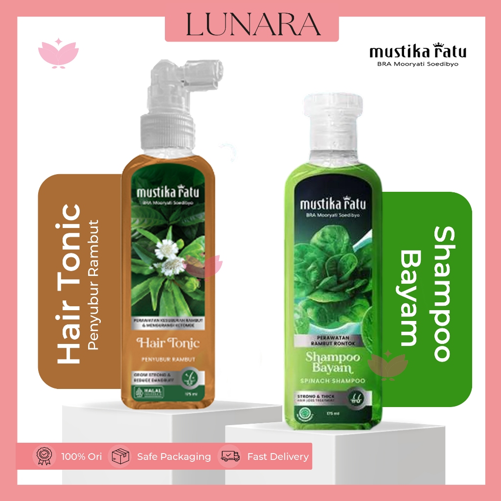 Mustika Ratu - Paket Shampoo Bayam + Hair Tonic Penyubur - 175ML