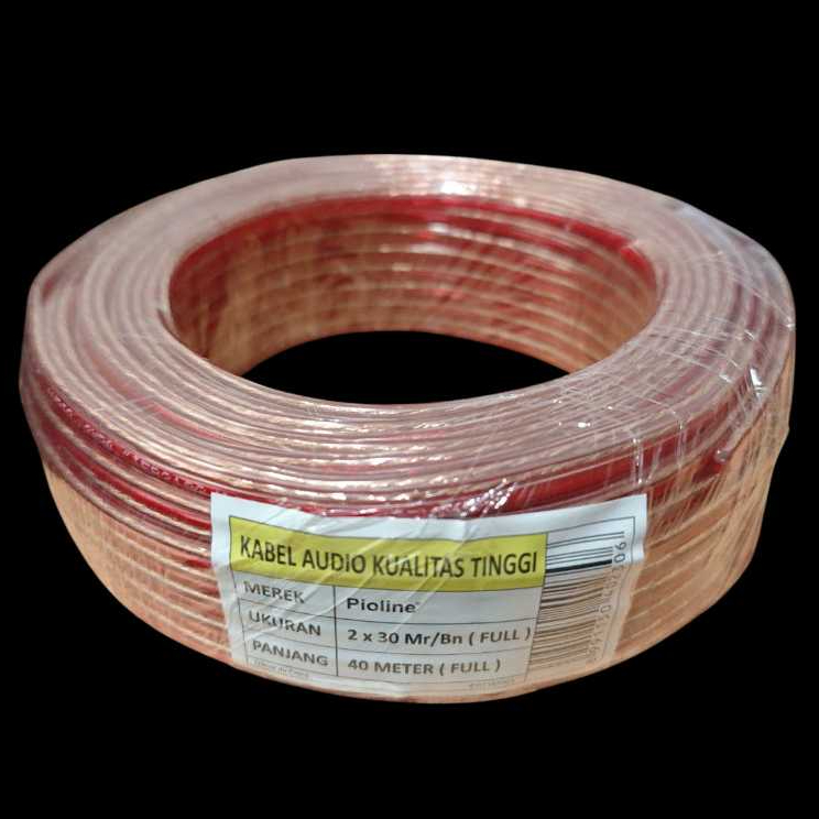 KABEL LISTRIK TRANSPARAN AUDIO MONSTER PIOLINE 2X30 40M 25METER ROLL 40 M METER MTR