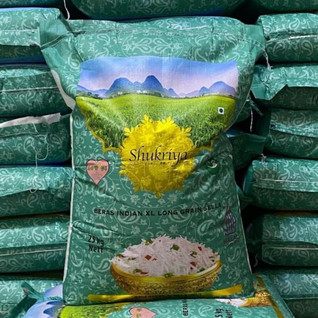 

BERAS BASMATI MERK SHUKRIYA 25KG EXP 2028