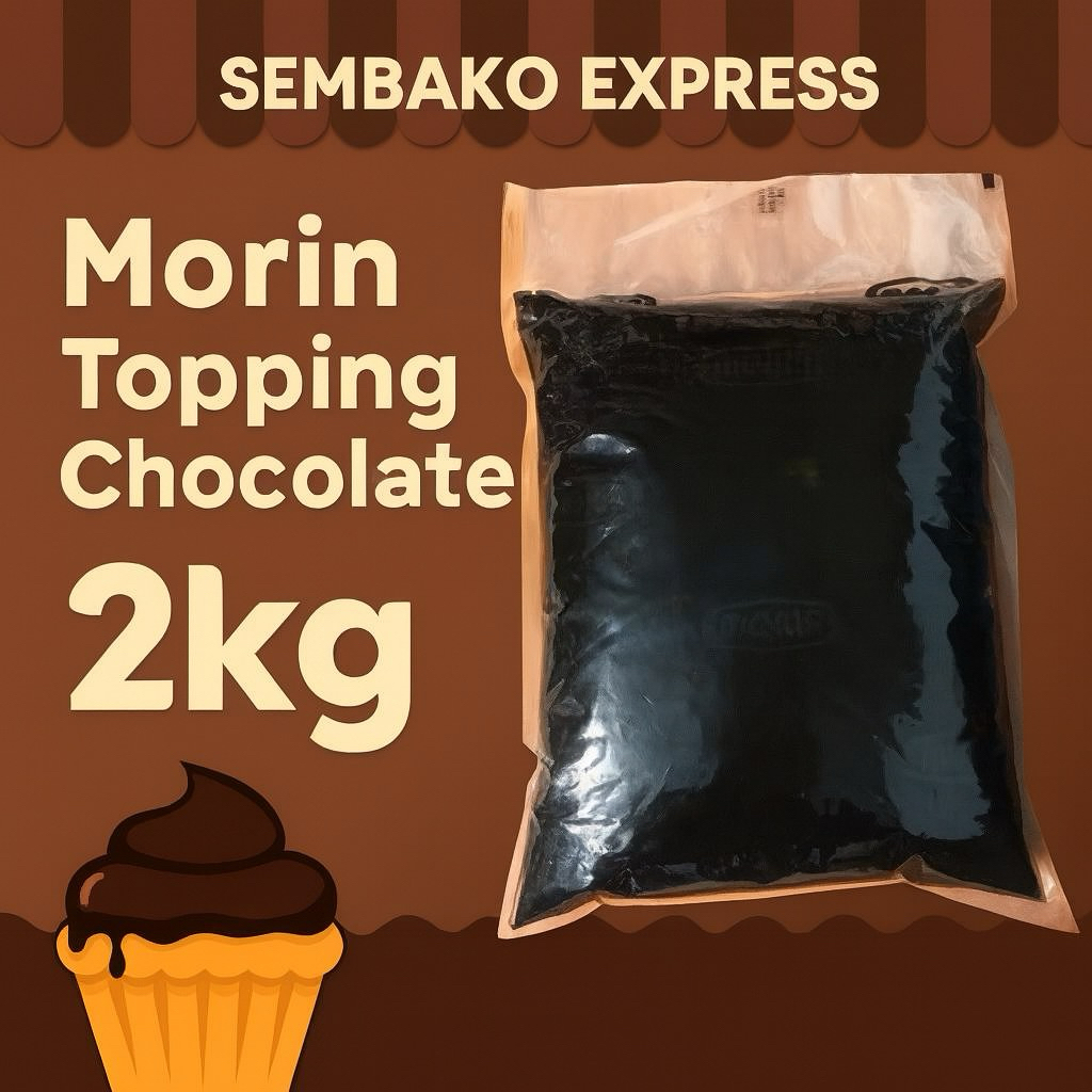 Morin Topping Cokelat 2kg - Isi Kental Premium untuk Topping Kue, Donat & Dessert