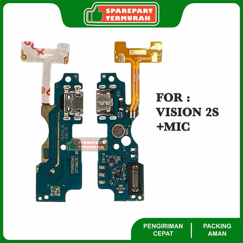 Flexible Konektor Papan Cas Charger For Itel Vision 2S +Mic - Fast Charging