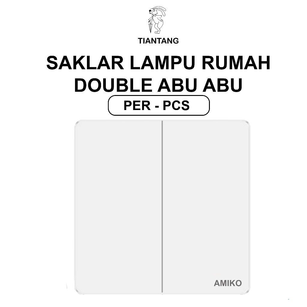 TIANTANG Saklar Lampu Minimalis White/ Saklar Double / Saklar Seri / Saklar 2 Gang