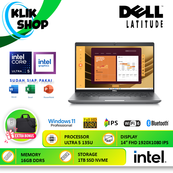 Laptop DELL Latitude 14 5450 ULTRA 5 135U 16GB DDR5 1TB SSD FHD IPS Windows11 Pro