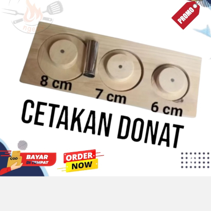 Set Cetakan Donat Kayu 3 Ukuran / Cetakan Donat Kayu