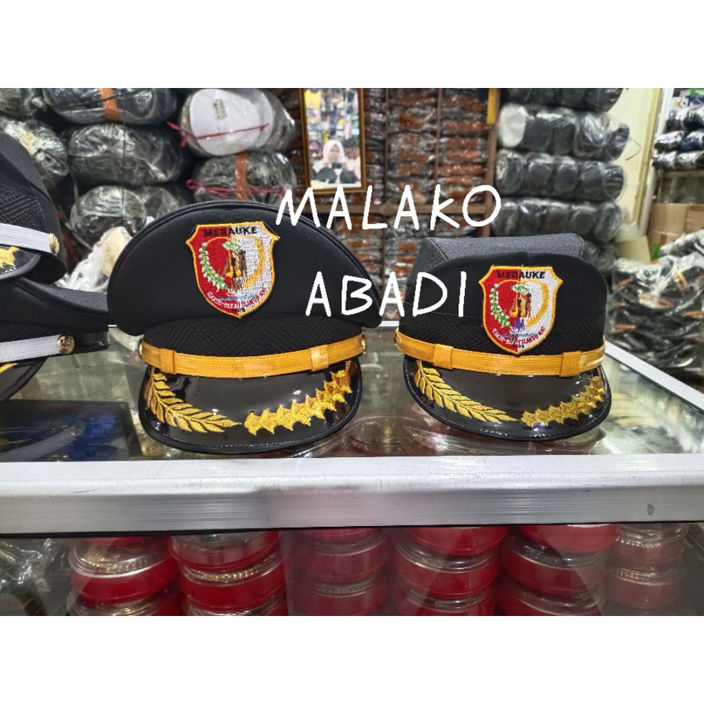 Topi pet PDU Camat logo daerah Pria dan Wanita