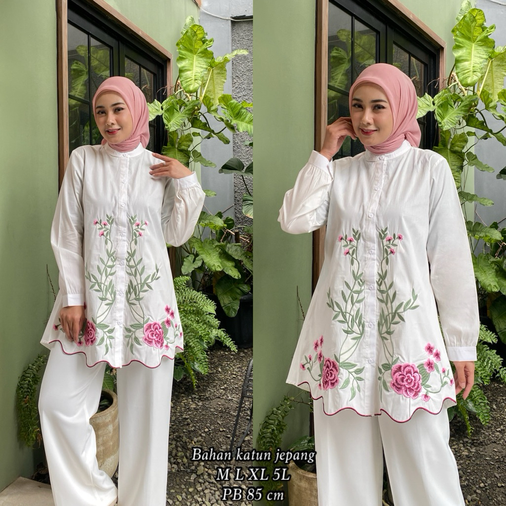 RIDD FASHION - ATASAN WANITA/TUNIK BORDIR/KATUN JEPANG/FASHION